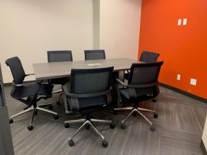 Showing the Office table with having chairs